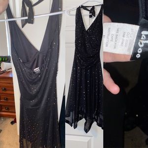 Black and gold sparkled dress